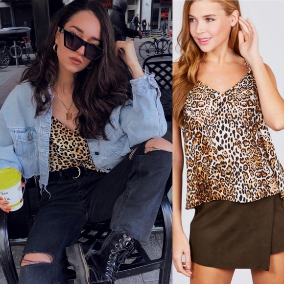 TOP CAMISOLE Leopard Print Cami - Picture 1 of 3